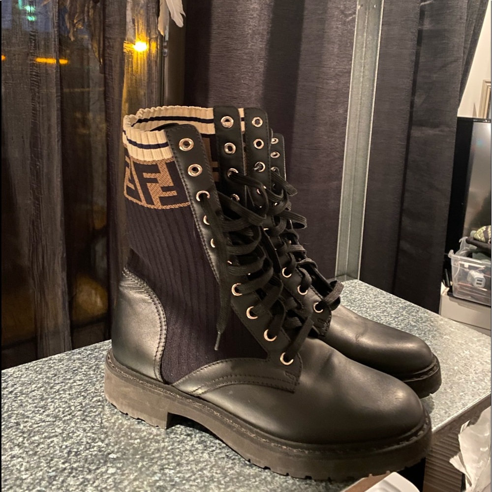 Fendi sweater boots